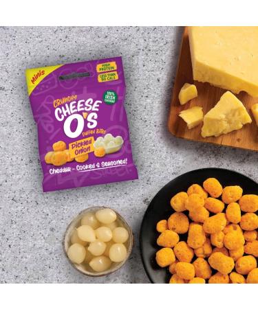 CheeseO's Minis Crunchy Puffed Cheese Snacks | Variety Multipack 20 x15g | High Protein | Low Carb | Keto Friendly | Vegetarian | Gluten Free Multi Variety - Buy Online on GoSupps.com