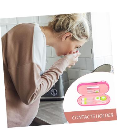 Solustre Double-Layer Glasses Case & Travel Kit - Stylish Holder for Glasses Contacts & Lenses - Flocked Cloth Included - Buy Online on GoSupps.com
