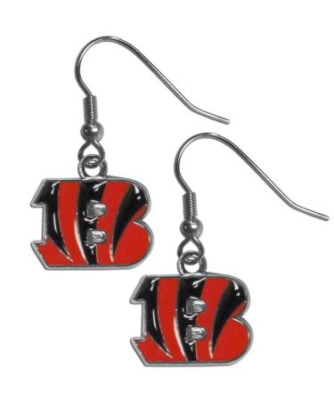 Siskiyou Sports NFL Chrome Dangle Earrings Cincinnati Bengals