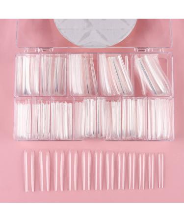 gootrades 3XL Tapered Square Nail Tips 360pcs - Clear Extra Long Straight Acrylic Nails - Manicure Salon Home DIY - 12 Sizes - Buy Online on GoSupps.com