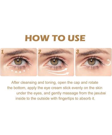  JASUBAI Under Eye Brightening Balm Stick Retinol Eye Stick with Collagen Luminous Balm for Under Eye Bags Under-Eye Moisturizing Balm Under Eye Cream for Puffiness and Under Eye Bags - Buy Online on GoSupps.com