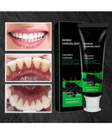 HSSHRAQV Bamboo Charcoal Whitening Toothpaste Natural Activated Charcoal Toothpaste Bright Cleansing Charcoal Toothpaste for Oral Care - Buy Online on GoSupps.com