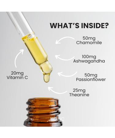 Your Good Health Co - Calm + Chill | Oral Drops | Relaxation Destress & Wellbeing | Chamomile Ashwagandha and Passionflower | 50 Servings | 50ml - Buy Online on GoSupps.com