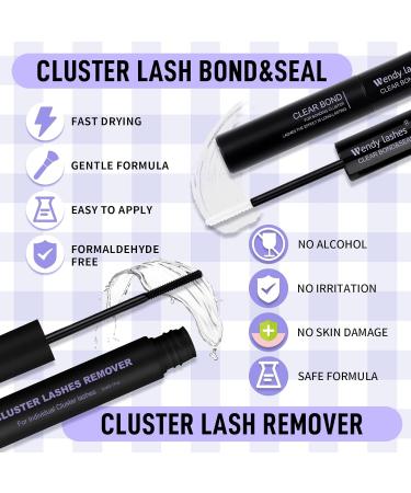 DIY Eyelash Extensions Set - 8 Type-D Curls 14mm - Bond & Seal Lash Extension Kit - Buy Online on GoSupps.com