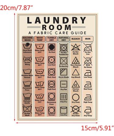 Laundry Care Guide Easy To Follow Instructions Magnets Laundry Symbols For Washing Machine Laundry Instruction Laundry Care - Buy Online on GoSupps.com