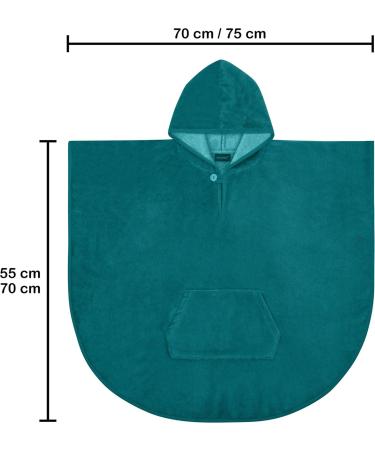 Normani Children's Bath Poncho | Cotton Bath Towel for Toddlers with Hood | Blue Bathrobe 55x70 cm - Buy Online on GoSupps.com