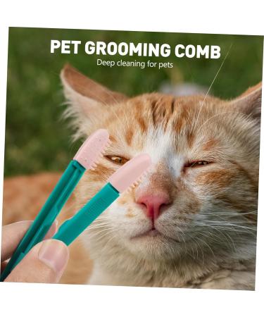 HANABASS 2pcs Eye Gum Cleaner Kitten Eye Cleaning Comb Cat Wipe Cat Comb Dog Eye Cleaning Comb Dog Comb Pp 10.00X3.20X1.00CM Assorted Color - Buy Online on GoSupps.com