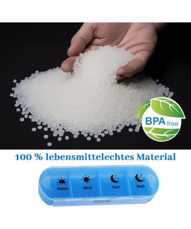 Collazoey 7-Day Pill Box Organizer | Travel Tablet Case for Medications & Vitamins | Colorful French Design - Buy Online on GoSupps.com