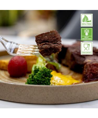 Clear Heavy Duty Plastic Forks - Pack of 80 | Disposable Party Supply - Buy Online on GoSupps.com