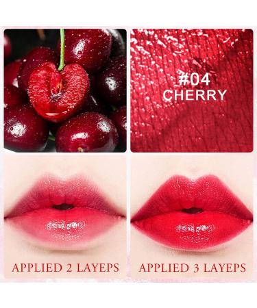 Korean Lip Tint Set - Matte Velvet & Watery Stains, Moisturizing Liquid Lipstick, Plump Gloss | Long-lasting & Waterproof - Tinta De Labios (04 CHERRY) - Buy Online on GoSupps.com
