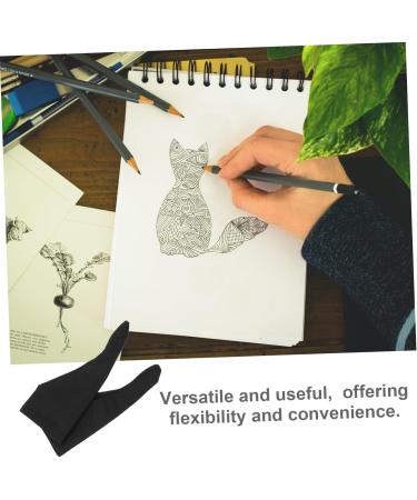 ULTECHNOVO 4 Pcs Sweat Thumb Guard - Finger Glove for Nail Biting Prevention | Black Touch Cloth for Digital Tablets | 17x7.5x0.5CM - International Shipping Available - Buy Online on GoSupps.com