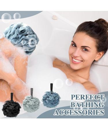 Pack of 20 Exfoliating Shower Loofah Sponges for Men and Women - Black, Blue, and Light Blue - Buy Online on GoSupps.com