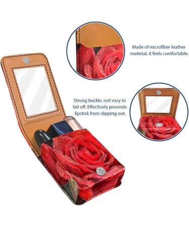 Buy Elegant Leather Lipstick Case with Mirror | Mini Lip Gloss Organizer - International Shipping Available - Buy Online on GoSupps.com