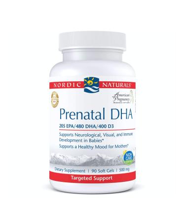 Nordic Naturals Prenatal DHA Unflavored Formula 500 mg 90 Soft Gels