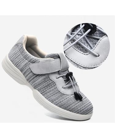 LEEWE Diabetic Shoes for Elderly - Wide Adjustable Closure Sneakers for Swollen Feet, Edema, Plantar Fasciitis - Blue, Size 41 - Buy Online on GoSupps.com