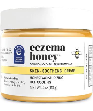 Eczema Honey Original Skin-Soothing Cream for Sensitive Skin- Relieves Dry, Itchy, Irritated Skin, Fast Absorbing with Colloidal Oatmeal and Restorative Oils Cruelty Free Eczema Relief (4oz)