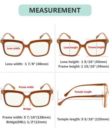 Eyekepper 4-Pack Progressive Multifocus Reading Glasses for Women - Blue Light Blocking No Line Multifocal Readers | Square Design 1.5x Mix Colors - Buy Online on GoSupps.com