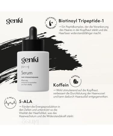 S rum de renforcement 50 ml avec 5-ALA et caf ine - Augmente la densit des cheveux - Favorise la croissance des cheveux - Pour des cheveux souples et r sistants - Buy Online on GoSupps.com