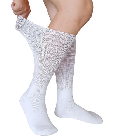COIYUFUX 2 Pairs Extra Wide Bariatric Diabetic Socks for Swollen Feet - Non-Binding Medical Socks for Men and Women - Buy Online on GoSupps.com