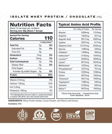 Muscle Feast Grass-Fed Whey Protein Isolate All Natural Hormone Free Pasture Raised 19 Servings - Chocolate - 16 Oz - Buy Online on GoSupps.com