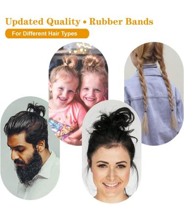 500pcs Black Elastic Hair Bands with Box - Small Hair Rubber Bands for Women, Kids, Braids, Beard - Soft Mini Elastics Ties - Buy Online on GoSupps.com