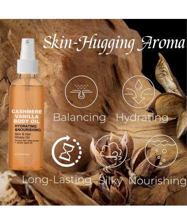 FLLUOUZH Vanilla Cashmere Body Oil Cashmere Vanilla Body and Hair Oil Shea Butter with Jojoba and Radiance Oil Vanilla Cashmere Lotion Mist Spray Moisturizing Body Oil 3 Pieces - Buy Online on GoSupps.com