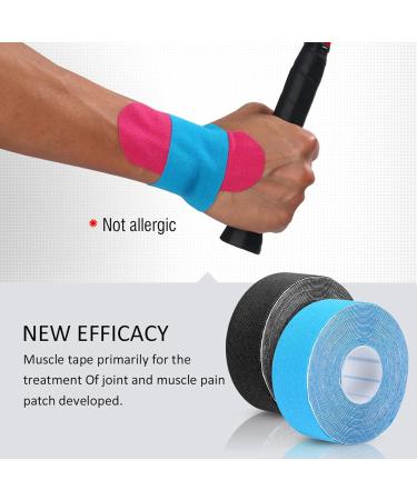 Buy 2Roll Athletic Muscle Tape - Elastic Cotton Compression Tape for Injury Recovery & Strain Relief (Blue) - International Shipping Available - Buy Online on GoSupps.com