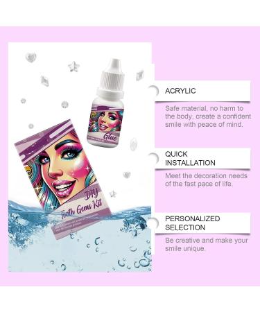 DIY Tooth Gem Kit - Safe Easy Application With UV Cure Glue Assorted Gems For Custom Smile(2PC) - Buy Online on GoSupps.com