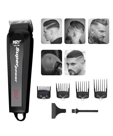 MRY Cordless Hair Clippers Rechargeable LCD Display Professional Guide Combs Hair Clippers for Men Women Barbers Hair Cutting Kit
