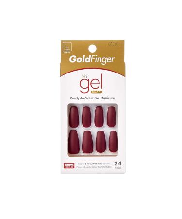 Gold Finger Full Cover Gel Manicure Long Nails - 2 Pack (24 Count each) | Glam Ready-to-Wear Nails - Buy Online on GoSupps.com