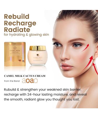 Camel Milk Cactus Moisturizing Repair Cream Anti Wrinkle Moisturizer Face Cream for Dry & Combination Skin Anti Aging Dark Spot Remover for Face Firms & Nourishes Fast-absorbing | 130g/4.586oz - Buy Online on GoSupps.com