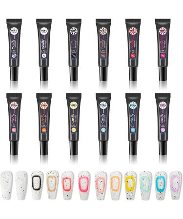 Joyeee 12 Colour Nail Sculpture Gel 8g 5D Candy Jelly Nail Painting Gel DIY Modeling Nail Set Non-Stick Hand Multifunctional Soft Tubes 3D Carving Embossed Gel for Nail Art Decoration Nail Design nailgel039 - Buy Online on GoSupps.com
