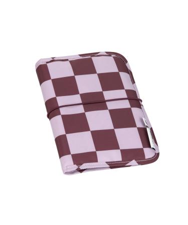 L SSIG baby diaper bag with changing mat and compartment for wet wipes for on the go/Changing Pouch deep red/lavender dark red