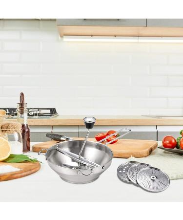 Stainless Steel Vegetable Mill | Stainless Steel Food Mill Kitchen Tools | Manual Food Grinder with Comfortable Handle | Manual Grain Mills | Tomato Grinder for Sauce Food Vegetable Puree Machine - Buy Online on GoSupps.com