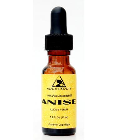 Anise Essential Oil Aromatherapy 100% Pure Natural 0.5 oz 15 ml with Glass Dropper - Buy Online on GoSupps.com