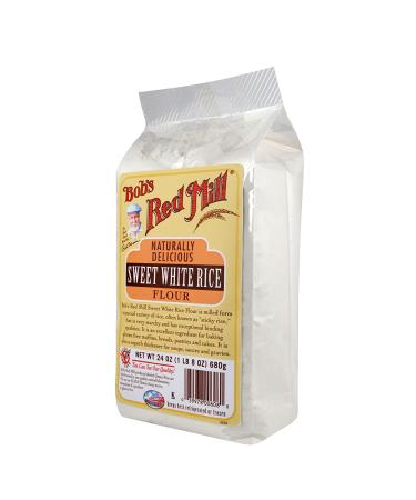 Bob's Red Mill Sweet White Rice Flour 24oz (Pack of 4) - Gluten-Free & Versatile - Buy Online on GoSupps.com