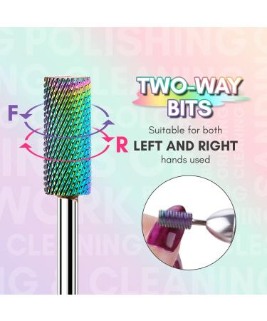 Makartt 10Pcs Tungsten Carbide Nail Drill Bits Set for Acrylic Gel Nails - B-36/P-10Pcs - Buy Online on GoSupps.com