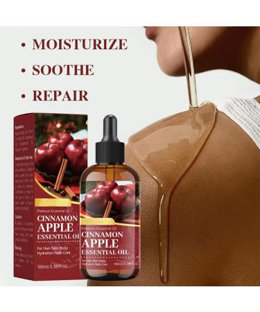 Apple Cinnamon Essential Oil Natural Scented Diffuser Oil with Dropper for Aromatherapy Natural Candle Making & Soap Making Scents Hair Care Face Skin Care & Body Massage for Home Office 3.53oz - Buy Online on GoSupps.com