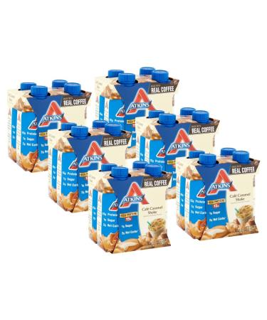 Atkins Ready To Drink Shake Caf Caramel 11 Ounce 4 Count (Pack of 6) Caramel 11 Fl Oz (Pack of 24)