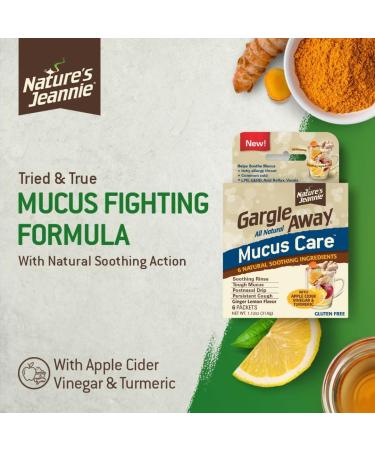 Gargle Away by Nature's Jeannie All Natural Mucus Care- Soothes Mucus Post Nasal Drip Persistent Cough 6 Packets Ginger Lemon Flavor 1 - Buy Online on GoSupps.com