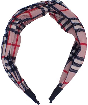 Topkids Accessories Twisted Tartan Alice Bands Adult Women Hair Accessories for Women Hair Bands for Women Thick Headband Womens Headbands Head Bands Adult Women Wide Headbands (Pink) - Buy Online on GoSupps.com