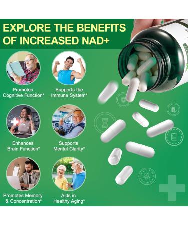 NAD+ Supplement 2000 mg Extra Strength for Women & Men-120p - Buy Online on GoSupps.com