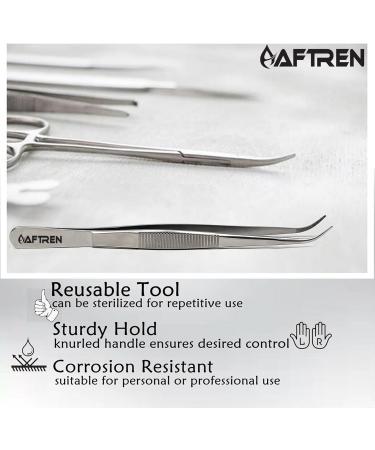 Precision Stainless Steel Tweezers with Serrated Jaws - 4.5 & 5.5 Inch Laboratory Tweezers for Firm Grip - Buy Online on GoSupps.com