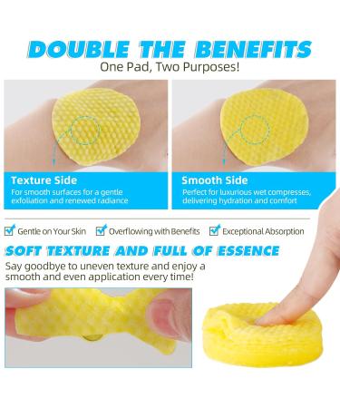 Kojic Acid & Turmeric Cleansing Pads - Natural Face Care for All Skin Types (60 Pads - Buy Online on GoSupps.com