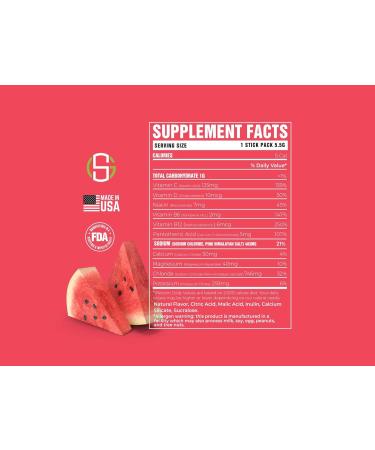 Golf Hydration Watermelon Electrolyte Powder Sugar Free Drink Mix Packets Golf Accessories for Men & Women Golf Gifts 20 Stick Packs Watermelon 3.88 Ounce (Pack of 1) - Buy Online on GoSupps.com