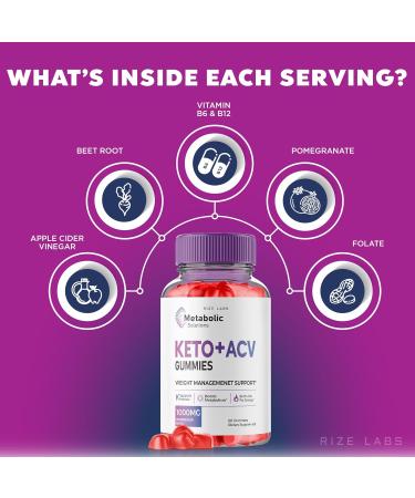 Metabolic Solutions Keto ACV Gummies - Advanced Weight Loss Supplement | 60 Unflavored Gummies | Official Reviews - Buy Online on GoSupps.com
