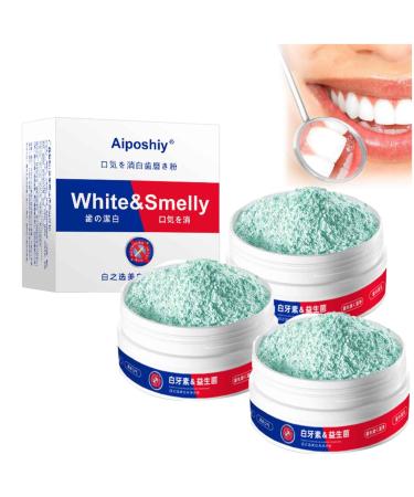 Aiposhiy Teeth Whitening Powder Probiotic Tooth Whitening Powder tooth whitening powder probiotic tooth cleaning powder MINT Whitening Tooth Powder Deeply tooth cleaning and tooth whitening (3PC)
