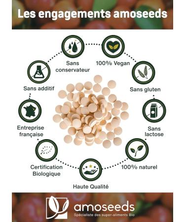 Acerola ORGANIC 25% Natural Vitamin C | 120 950mg Chewable Tablets | Anti-Fatigue Oxidative Stress Immunity | Superior Quality - Buy Online on GoSupps.com