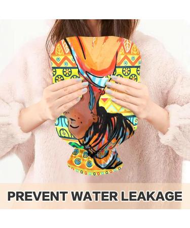 Hot Water Bottle with Cover African Woman Design BPA Free 2L Large Pain Relief Bag for Comfort | International Shipping - Buy Online on GoSupps.com