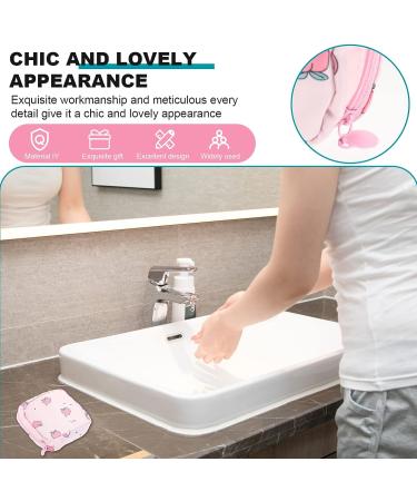 Healifty Travel Makeup Bag Organizer & 2pc Sanitary Napkin Storage Bags - Cute Cartoon Tampon Pouches for Women & Girls - Buy Online on GoSupps.com